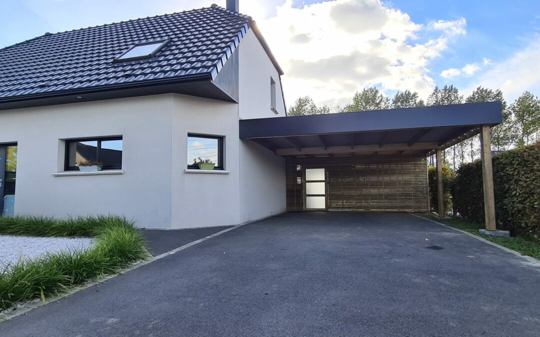 Carport Bois et Aluminium Carvin