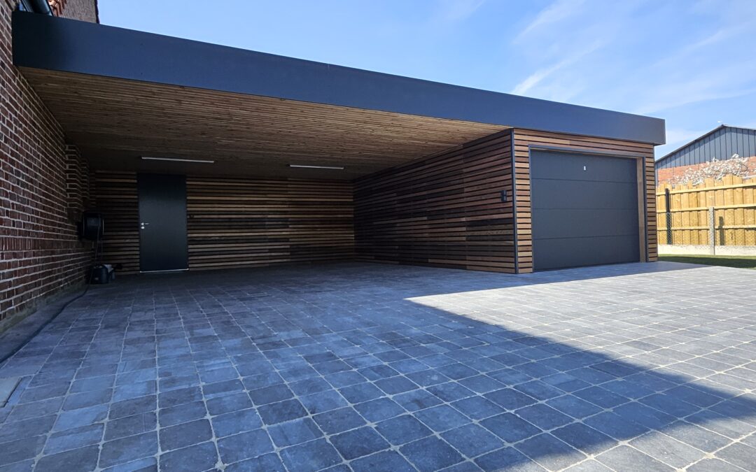 Carport double avec garage à Carvin