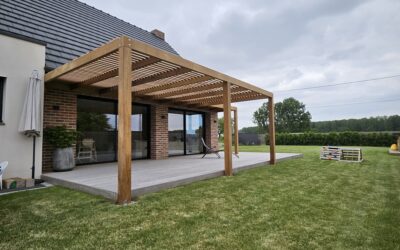 Pergola en bois exotique