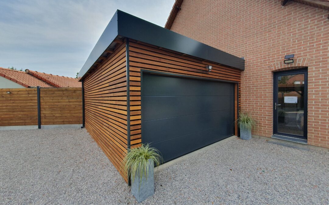 Garage ossature bois à Valenciennes