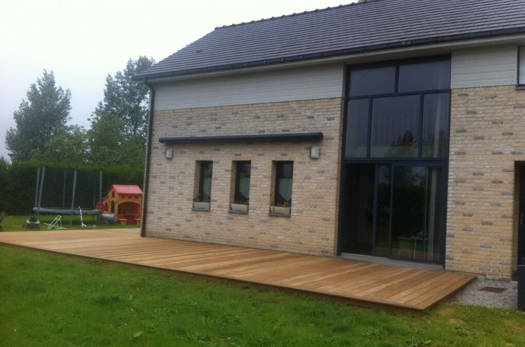 Terrasse bois en Ipé à Nomain Orchies région Lille